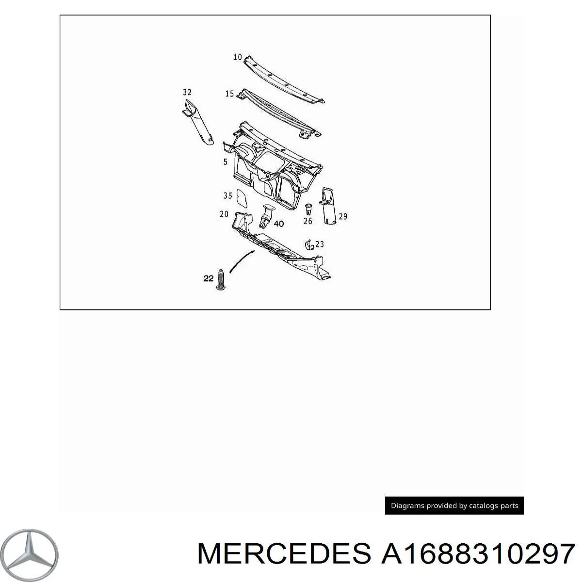  Mercedes A1688310297 ціна, від 5.69 USD