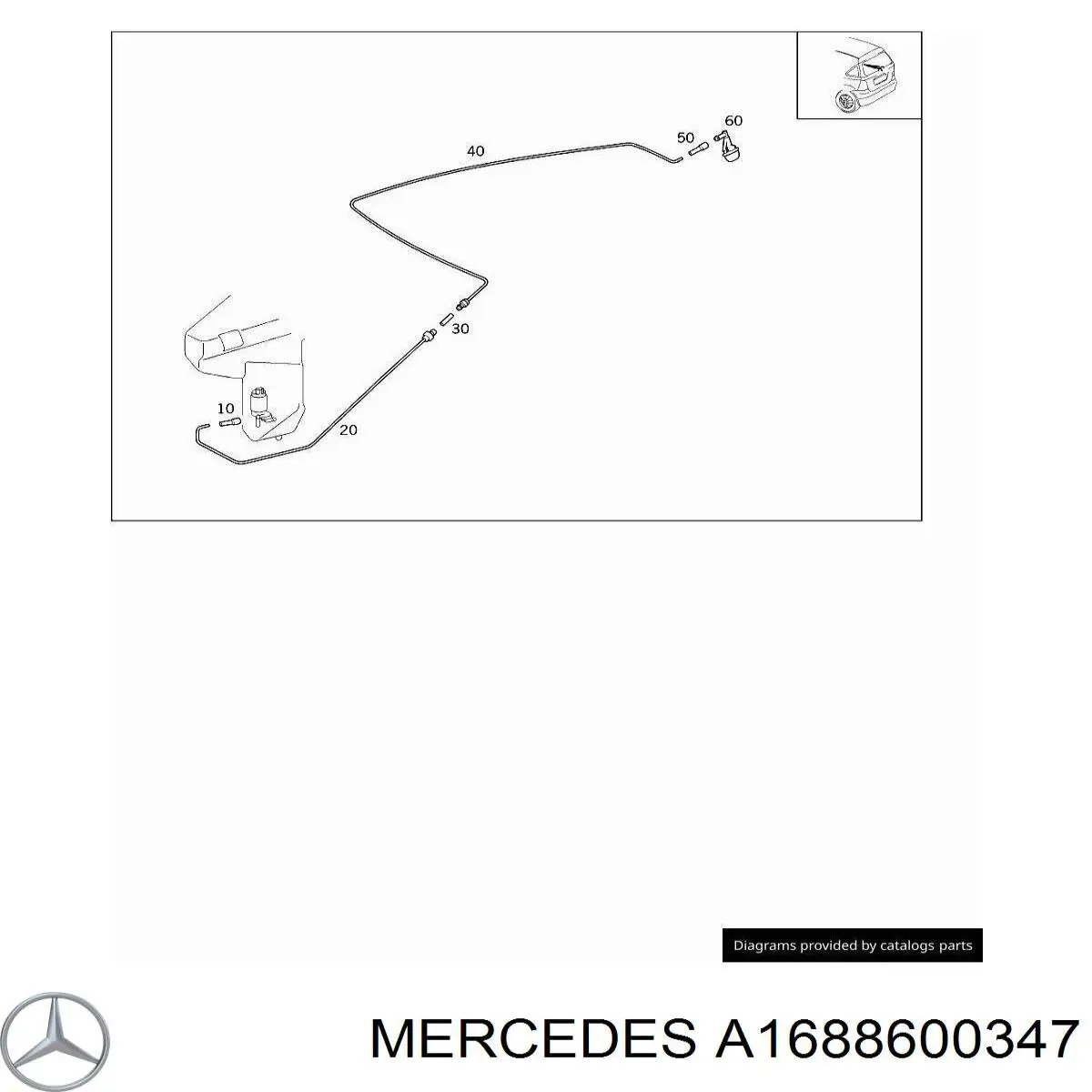 A1688600347 Mercedes Омивач скла дверей задка
