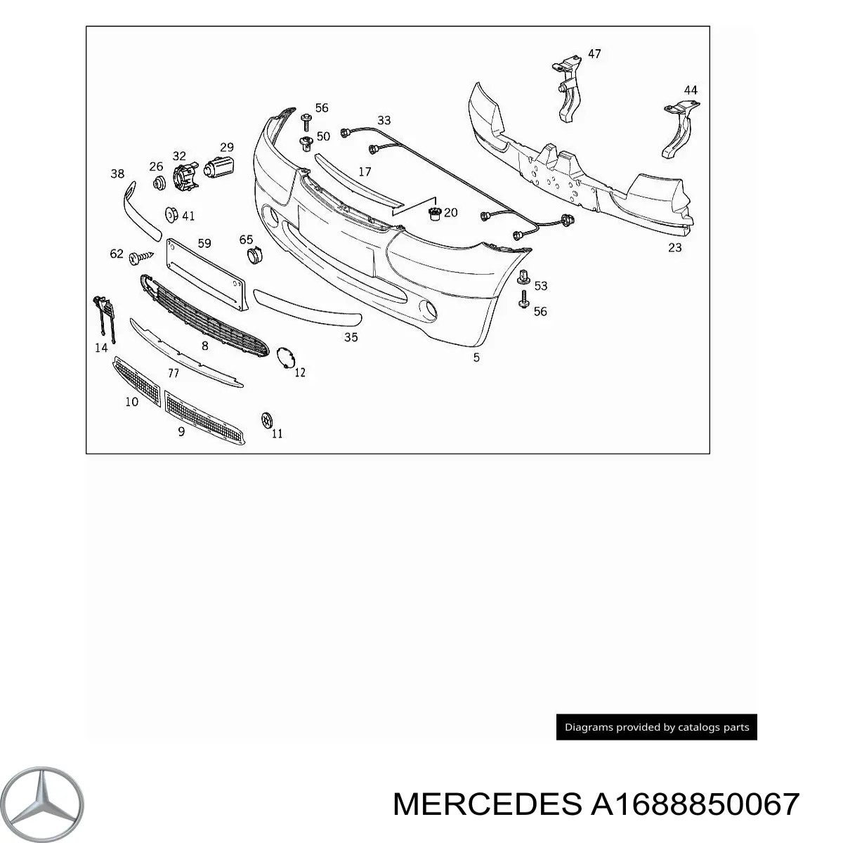  Mercedes A1688850067 ціна, від 6.33 USD