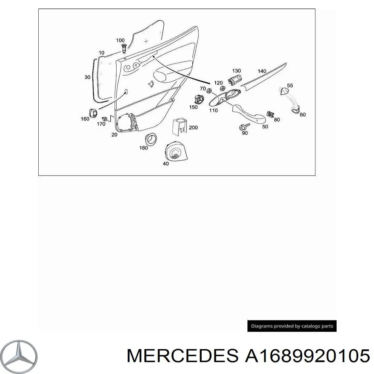  Mercedes A1689920105 ціна, від 4.45 USD