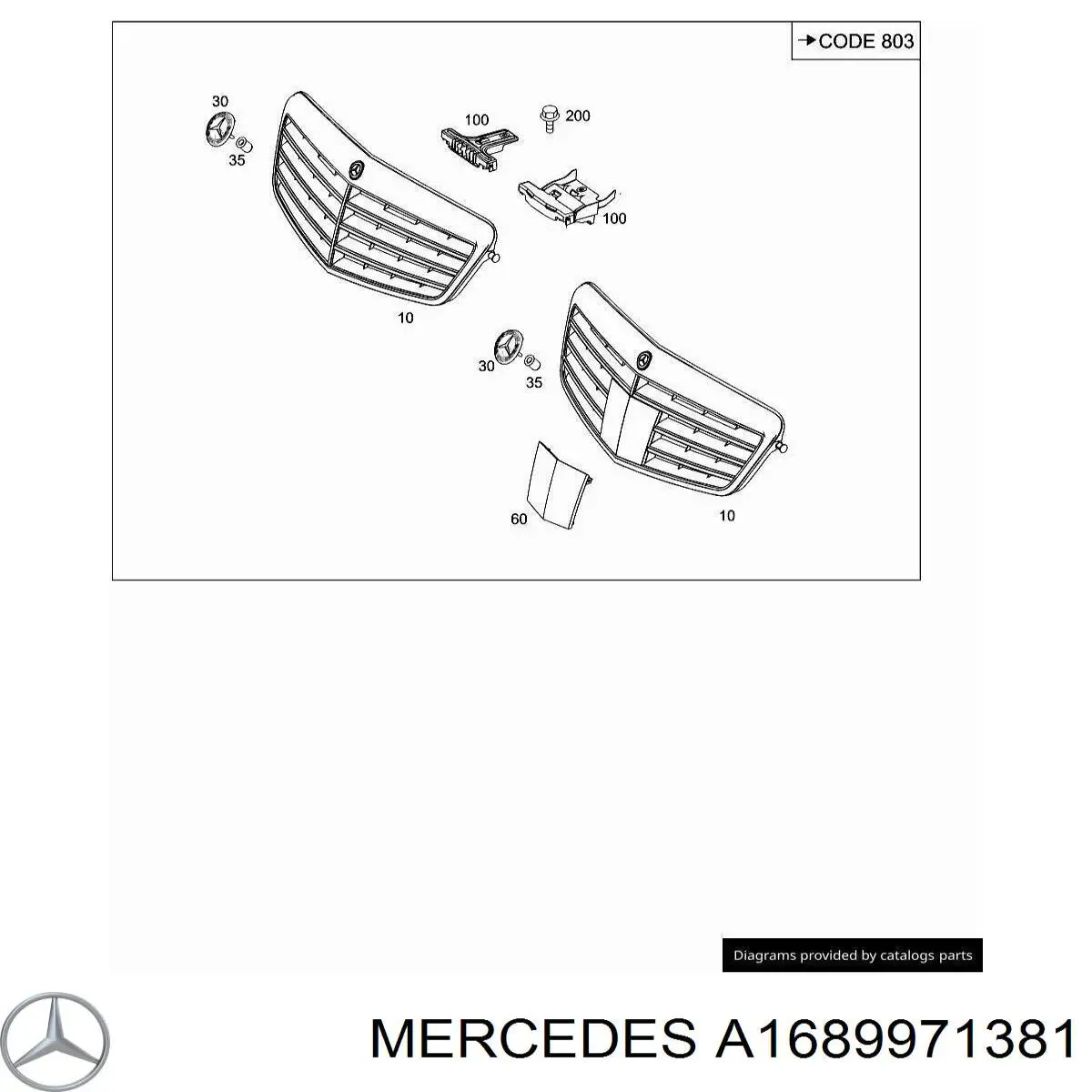  Mercedes A1689971381 ціна, від 2.24 USD