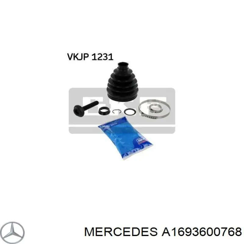 Купити A1693600768 Mercedes Пильник шарніра кутових швидкостей внутрішній передній