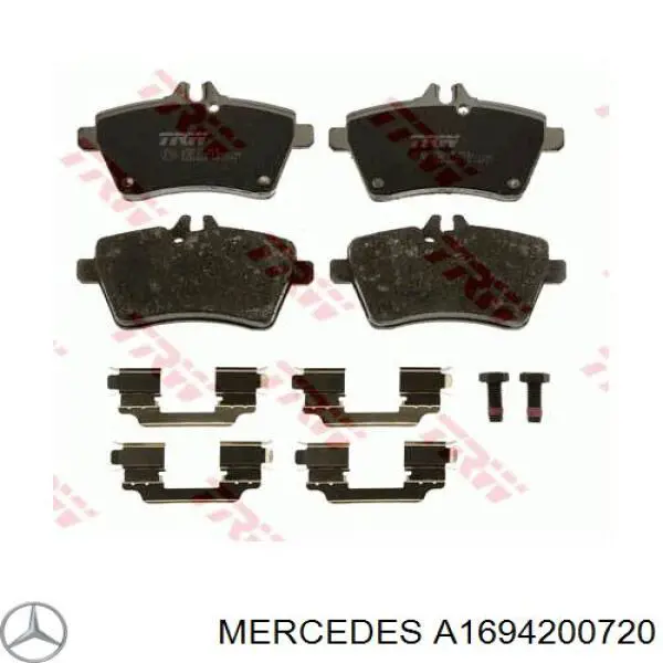 Гальмівні колодки Mercedes A1694200720 ціна, від 30.77 USD