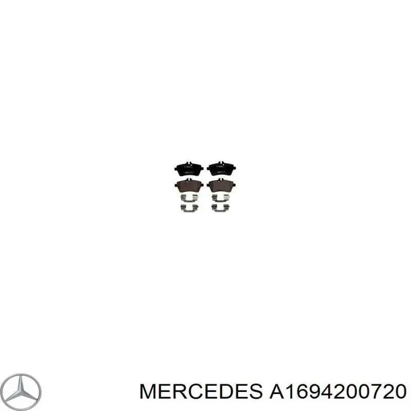 Передні тормозні колодки A1694200720 Mercedes