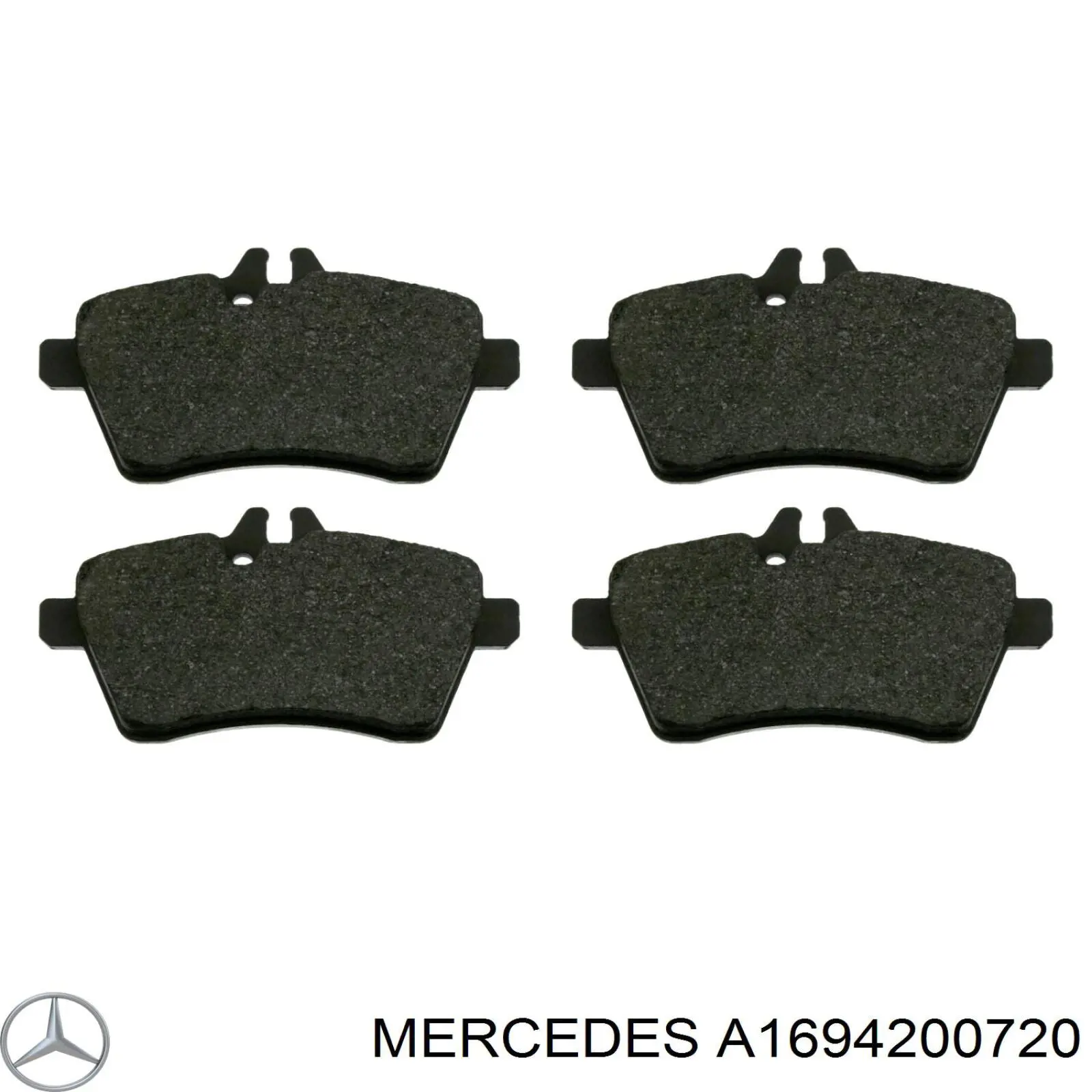 A1694200720 Mercedes колодки гальмівні передні, дискові