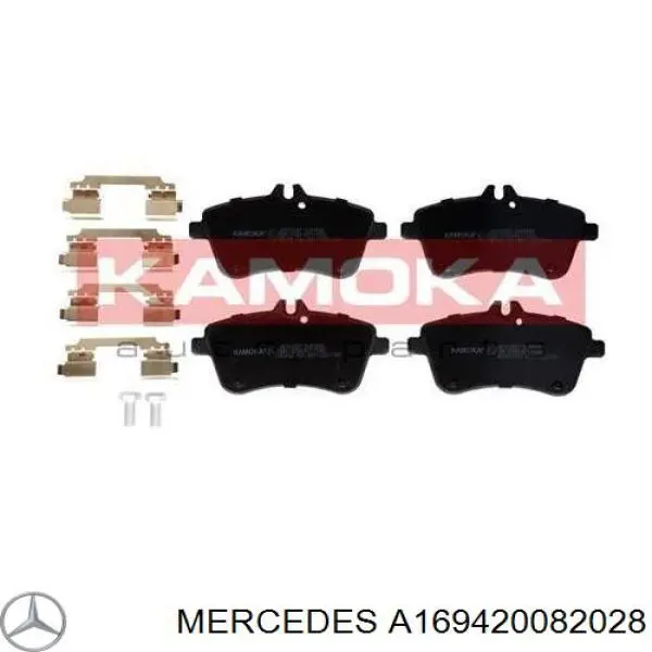 A169420082028 Mercedes колодки гальмівні передні, дискові