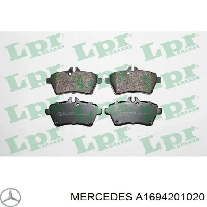A1694201020 Mercedes колодки гальмівні передні, дискові