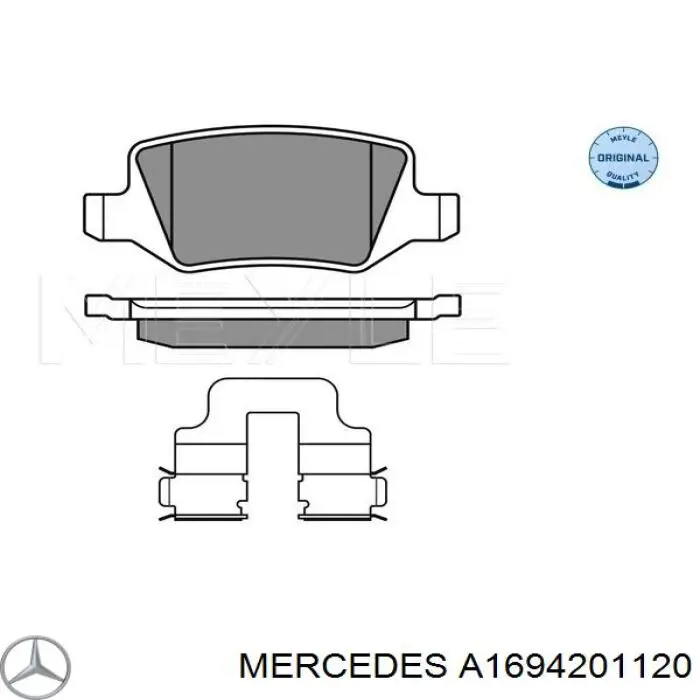 Задні гальмівні колодки Mercedes A1694201120 ціна, від 23.31 USD