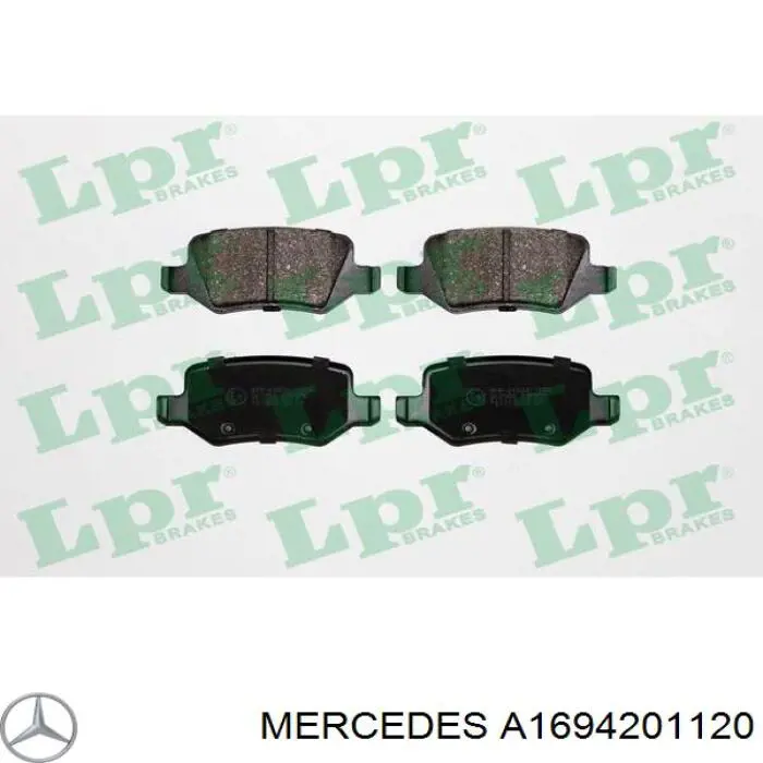Задні гальмівні колодки A1694201120 Mercedes