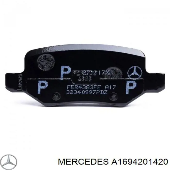 A1694201420 Mercedes колодки гальмові задні, дискові