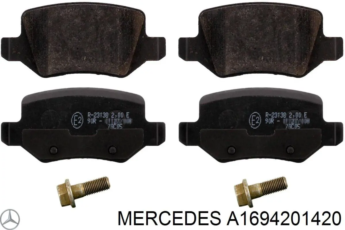 Задні гальмівні колодки Mercedes A1694201420 ціна, від 23.36 USD