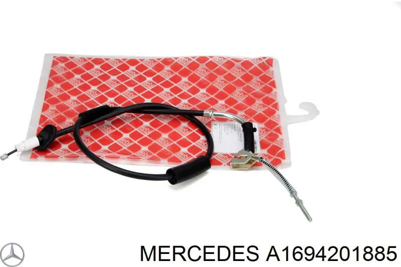 Купити A1694201885 Mercedes Трос ручного гальма передній