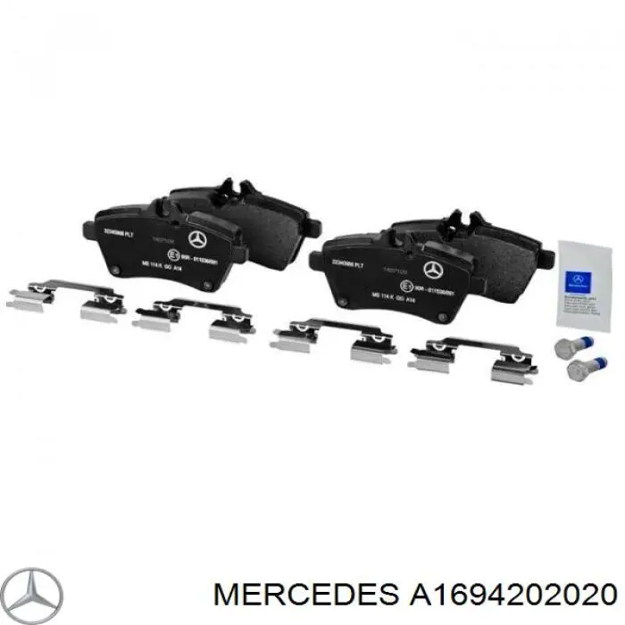 Купити A1694202020 Mercedes Колодки гальмівні передні, дискові