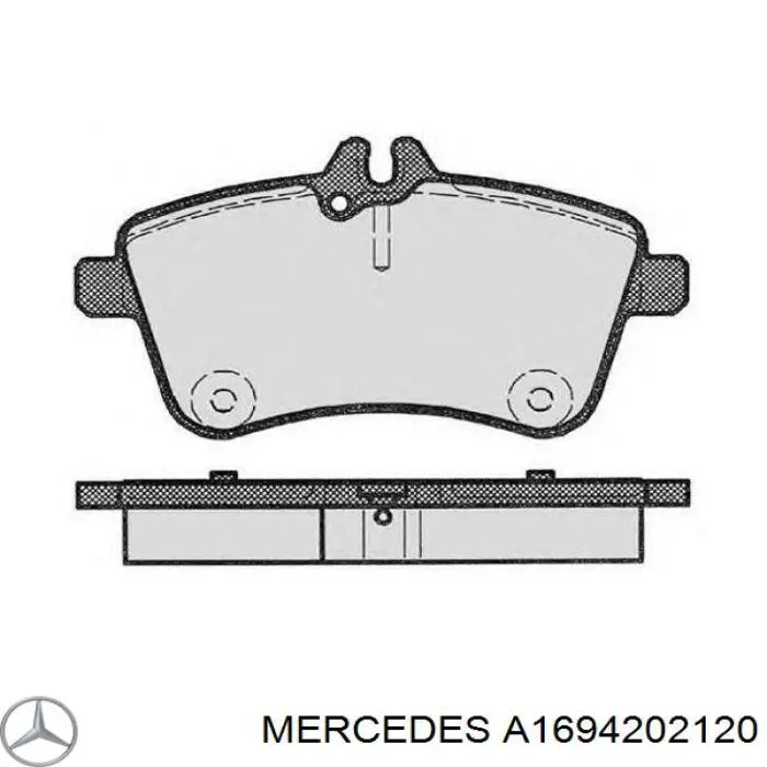Купити A1694202120 Mercedes Колодки гальмівні передні, дискові
