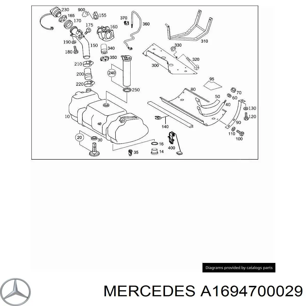 Шланг заливної горловини, паливного бака Mercedes A1694700029 ціна, від 12.67 USD