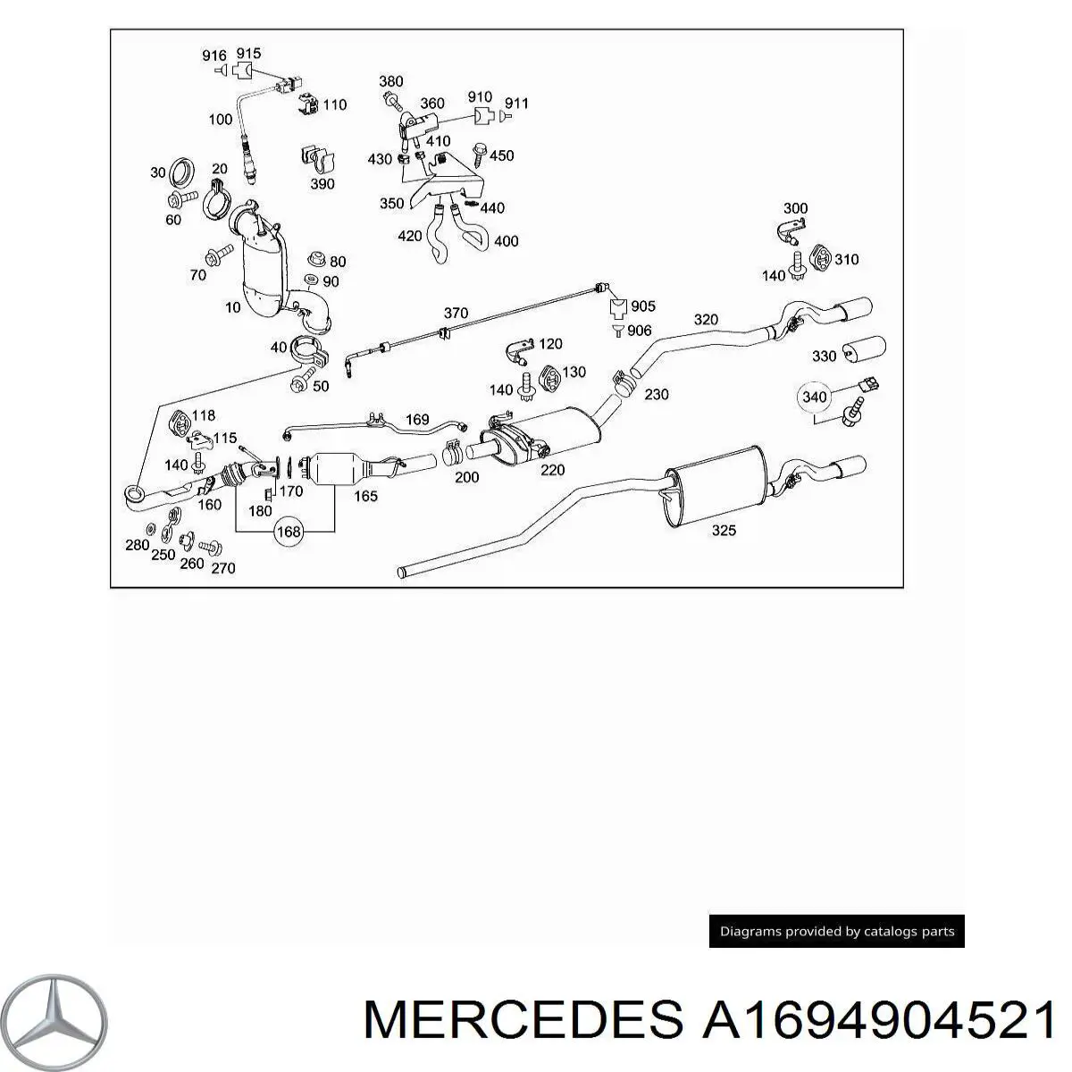 Вихлопна труба Mercedes A1694904521 ціна, від 32.85 USD