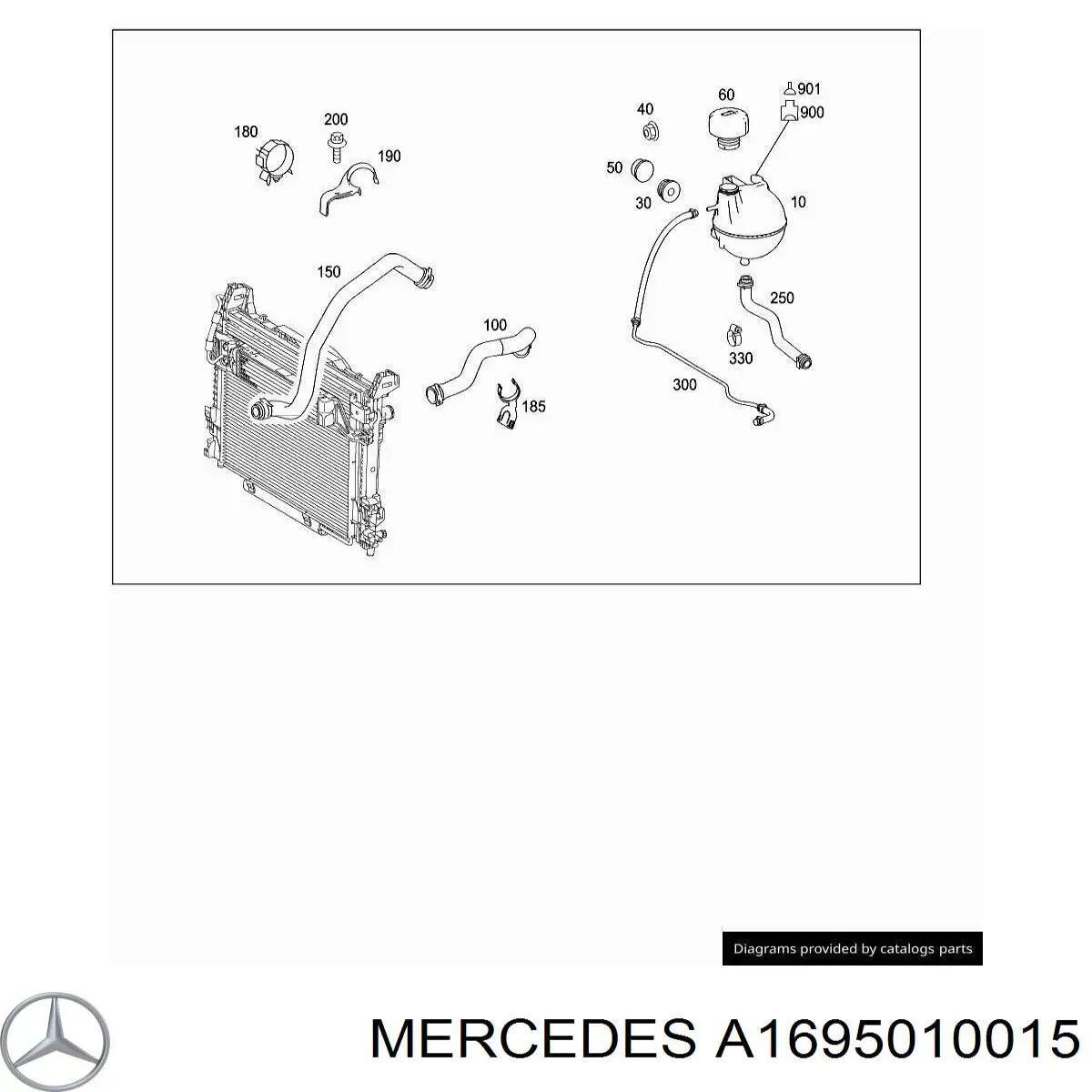 A1695010015 Mercedes кришка/пробка розширювального бачка