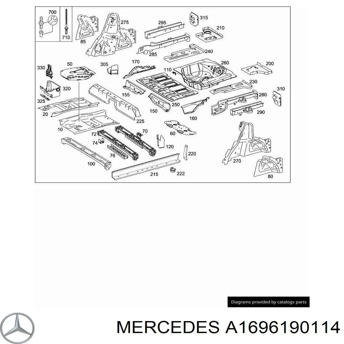  Mercedes A1696190114 ціна, від 3.53 USD