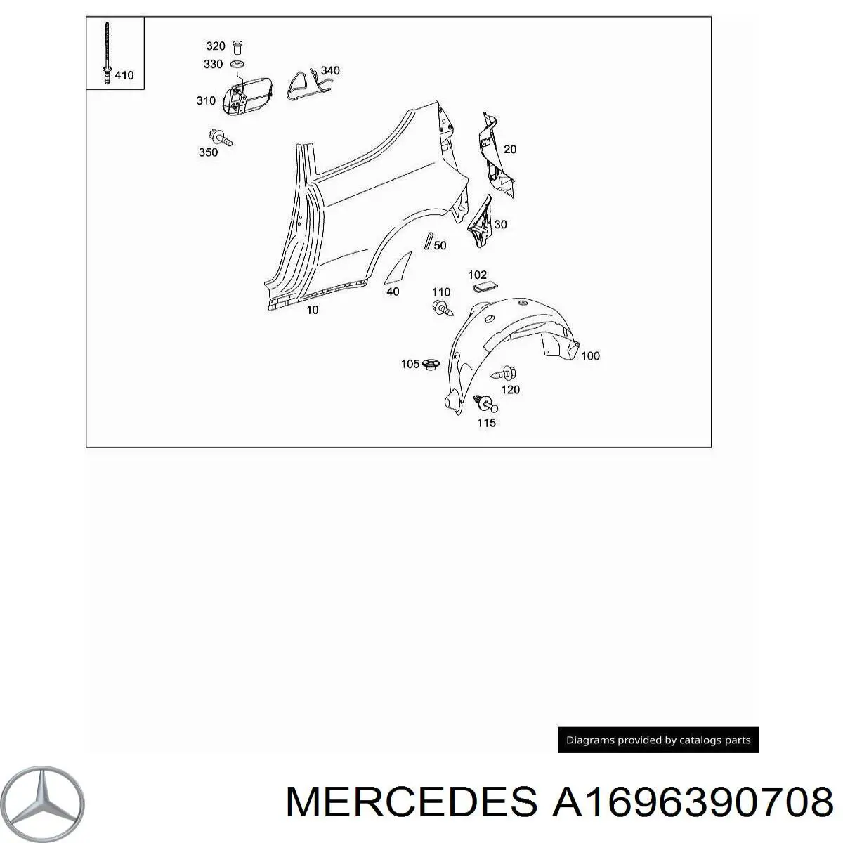 Люк б/бака Mercedes A1696390708 ціна, від 7.33 USD