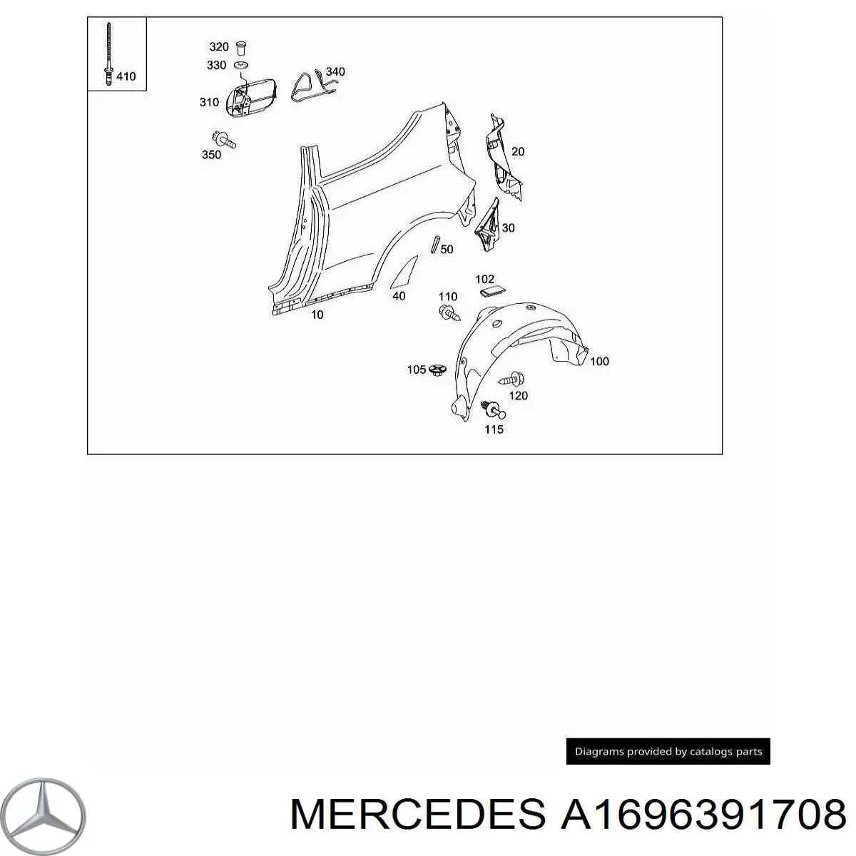 A1696391708 Mercedes Дверцята бензобака