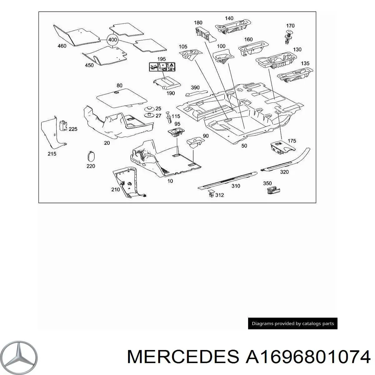  Mercedes A1696801074 ціна, від 5.62 USD