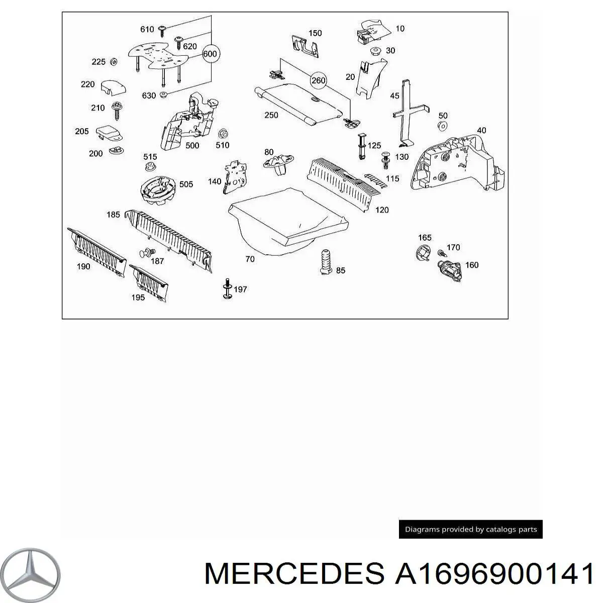 Mercedes A1696900141 ціна, від 19.00 USD