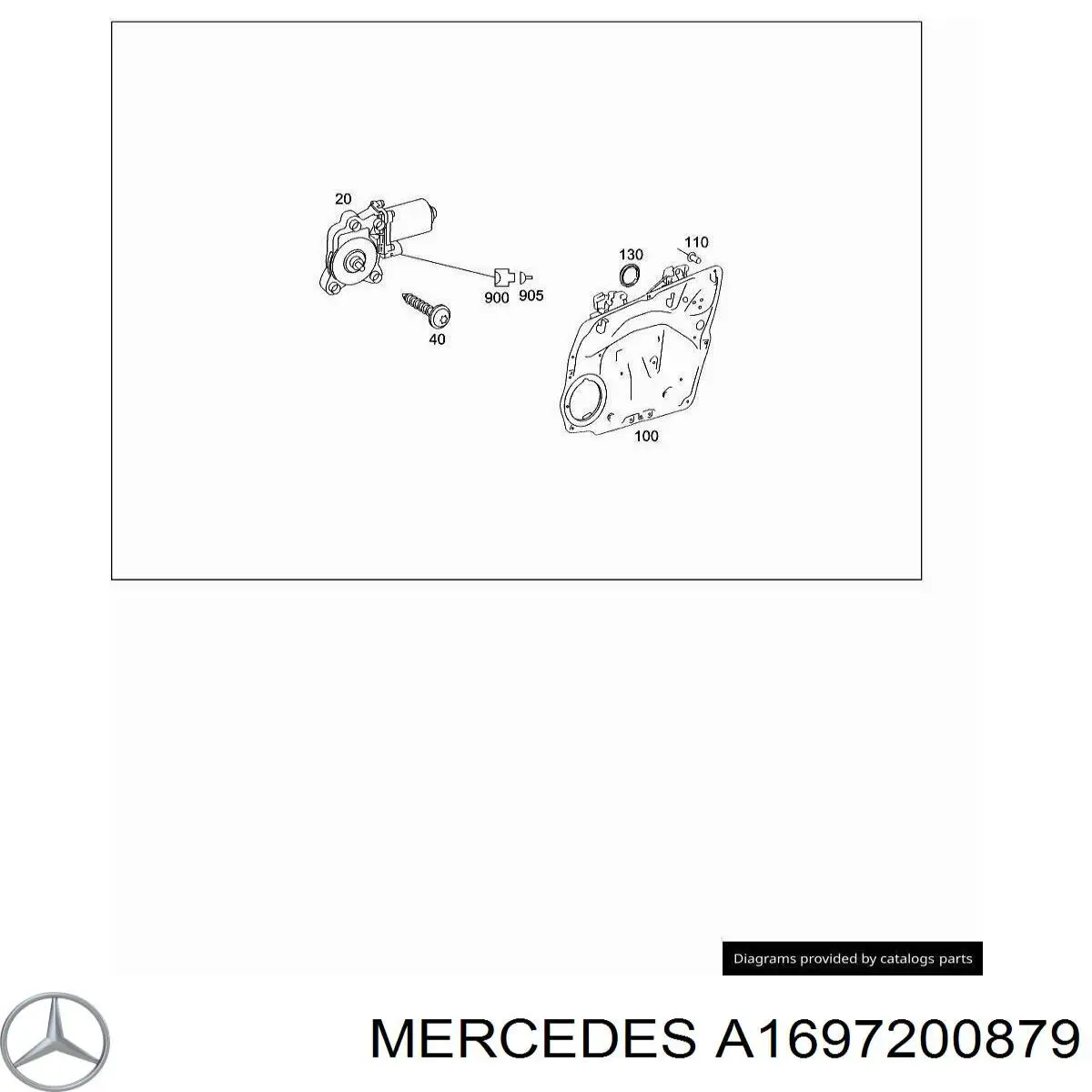 Купити A1697200879 Mercedes Склопідйомник передньої правої двері