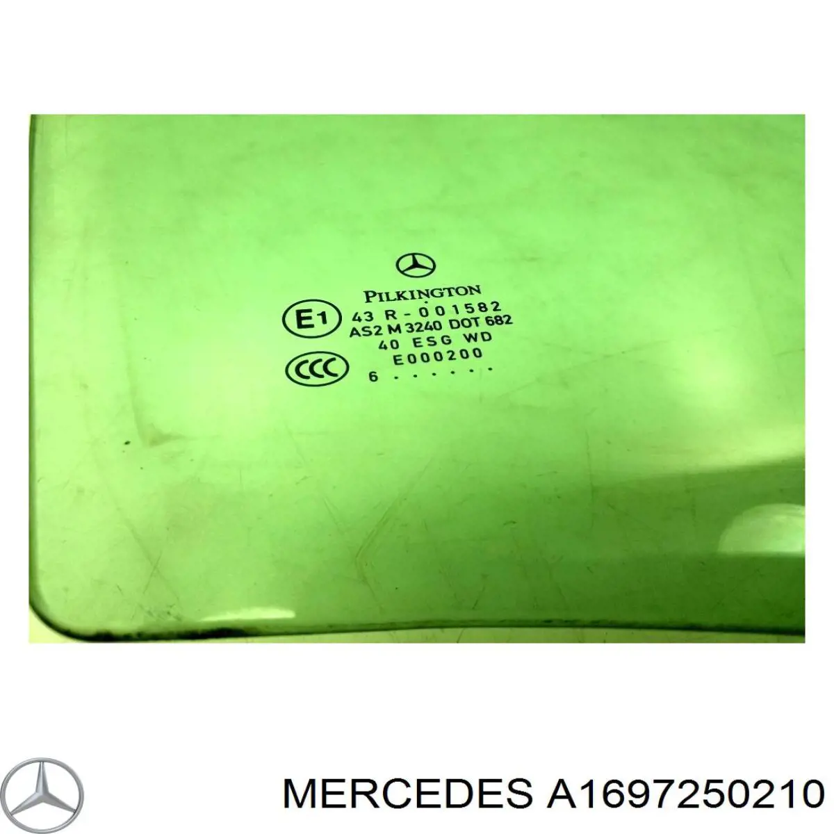 Купити A1697250210 Mercedes Скло передніх дверей, правою
