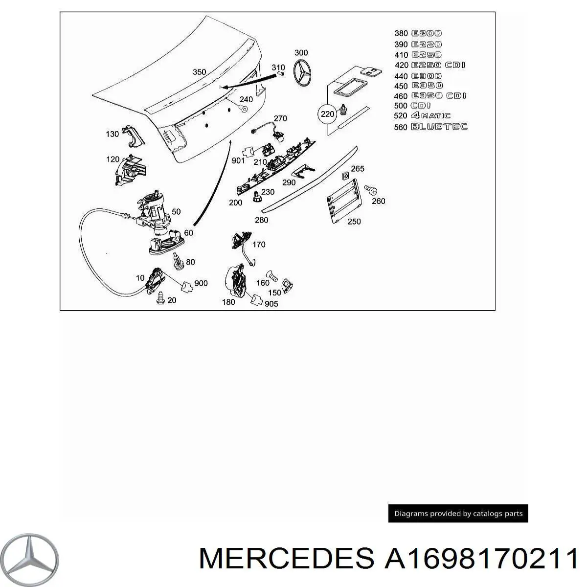  Mercedes A1698170211 ціна, від 5.08 USD