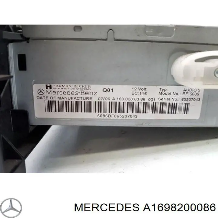 Магнітола (радіо AM/FM) Mercedes A1698200086 ціна, від 50.68 USD