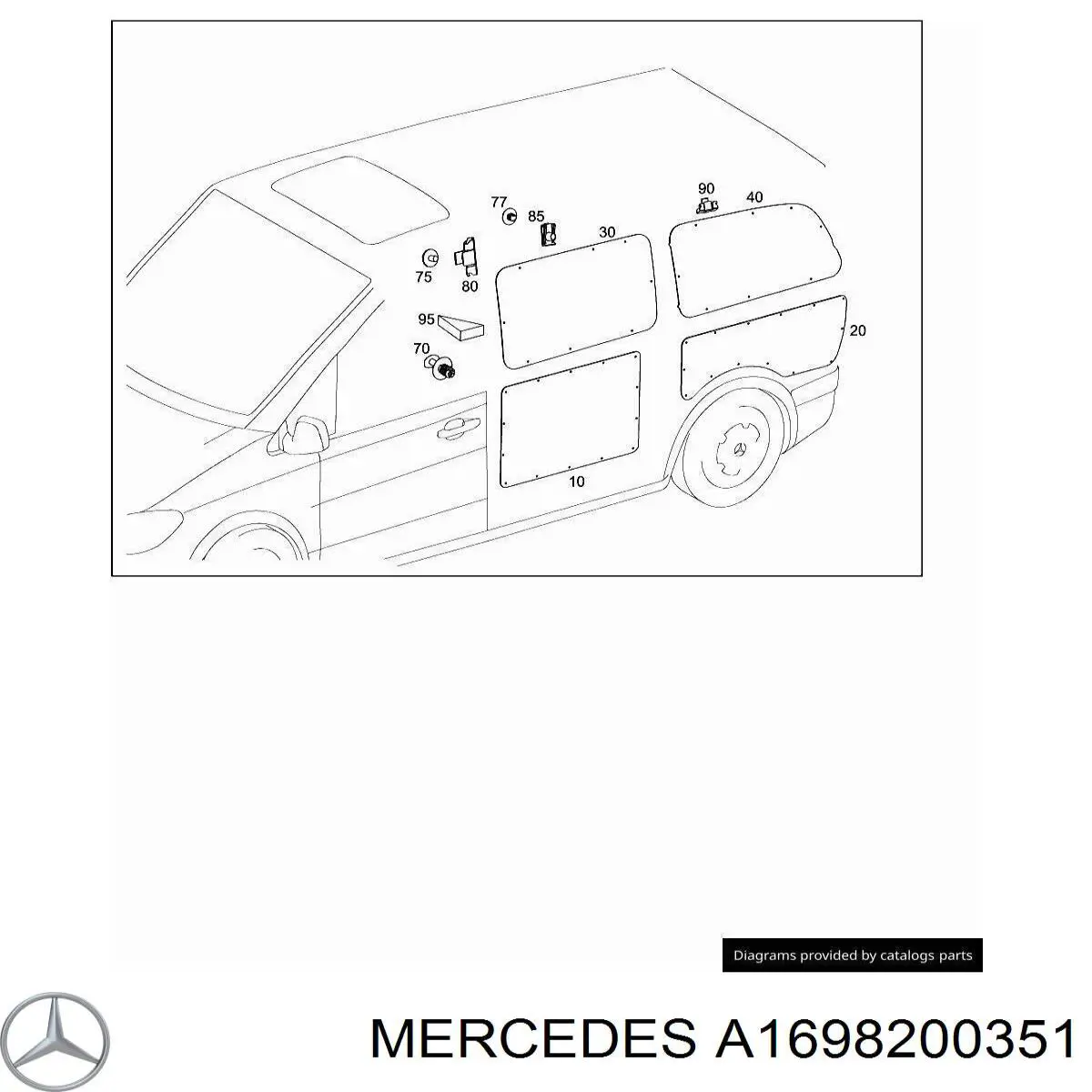  Mercedes A1698200351 ціна, від 8.87 USD