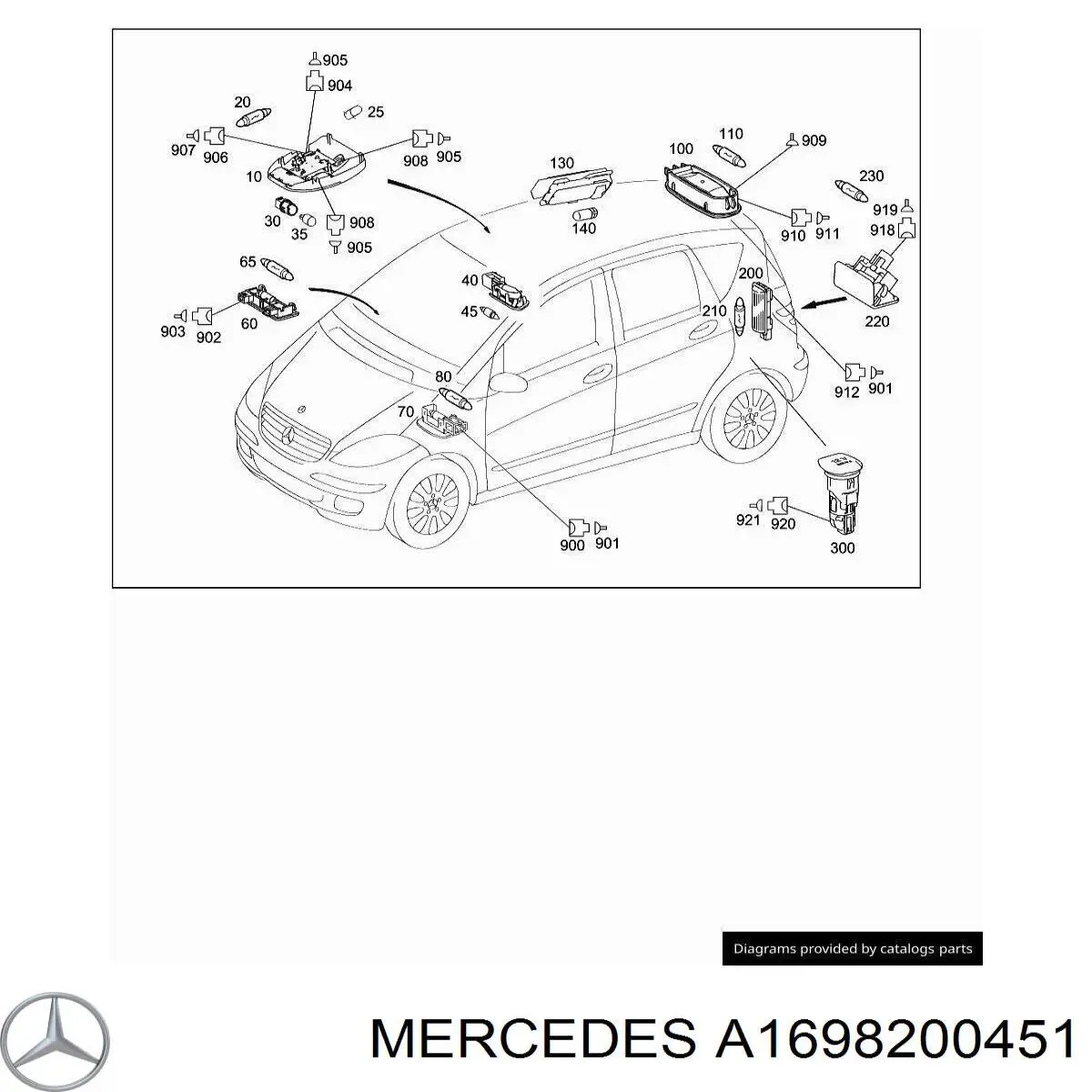 Купити A1698200451 Mercedes 