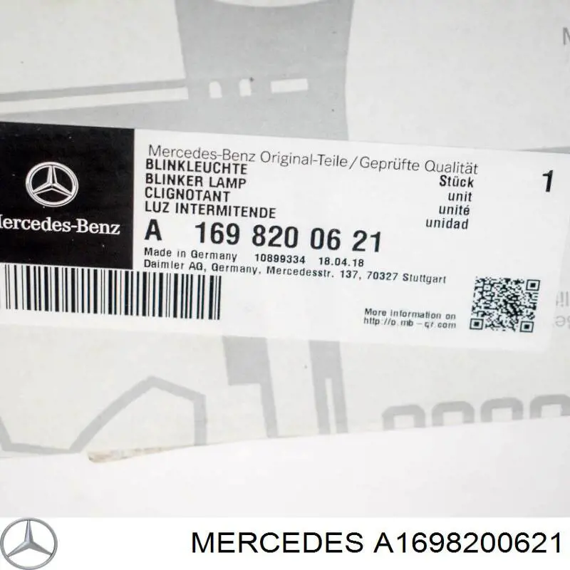 Покажчик повороту дзеркала, правий A1698200621 Mercedes