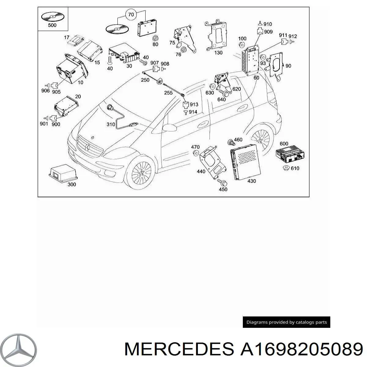 Купити A1698702589 Mercedes Магнітола