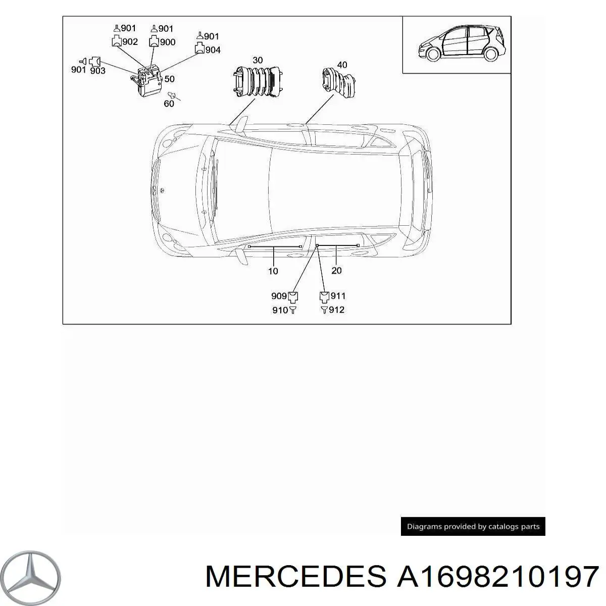  Mercedes A1698210197 ціна, від 2.53 USD