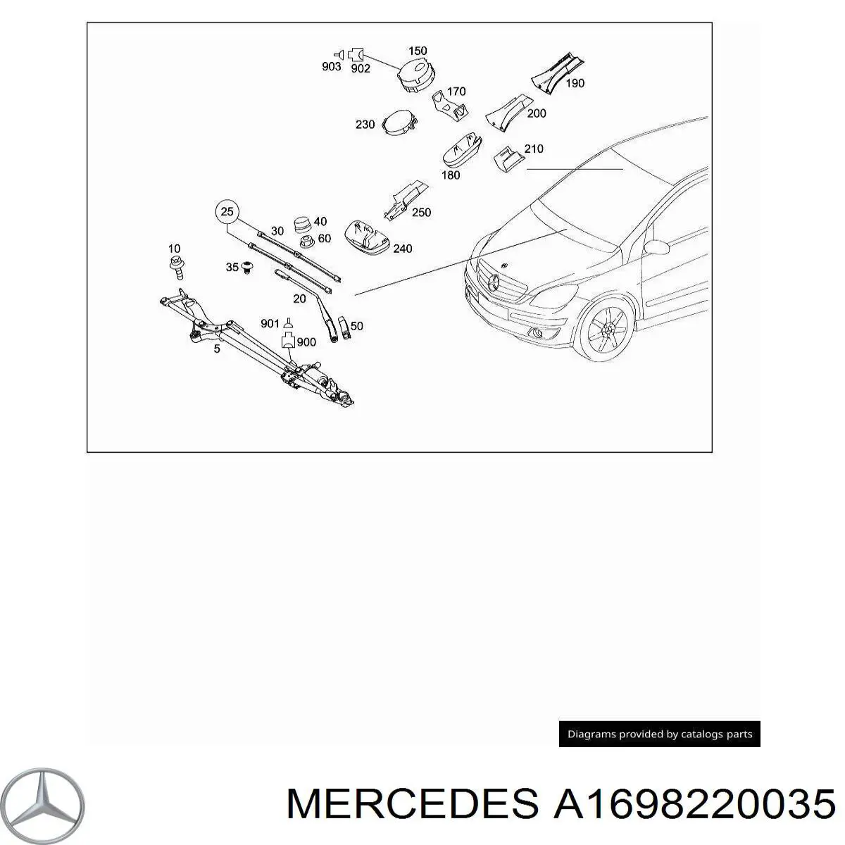  Mercedes A1698220035 ціна, від 8.87 USD