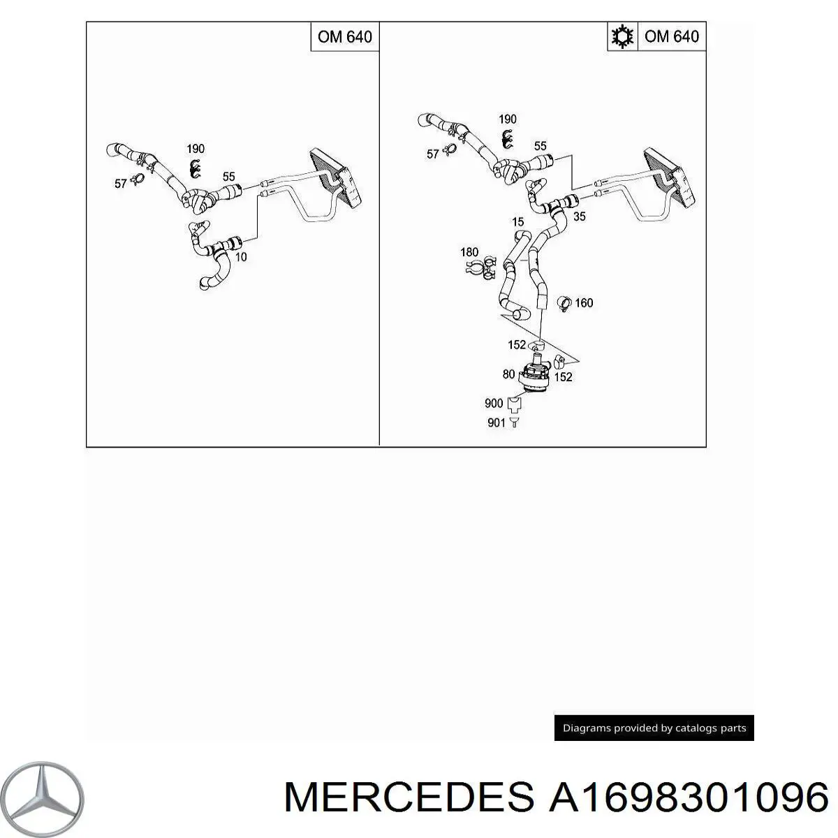 Купити A1698301096 Mercedes 