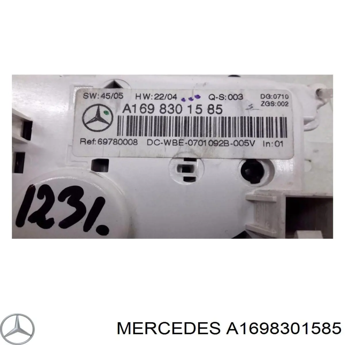 Регулятор вентилятора обігрівача Mercedes A1698301585 ціна, від 22.50 USD