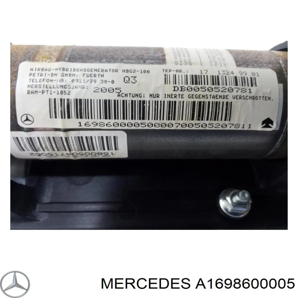 A1698600005 Mercedes Подушка безпеки пасажира