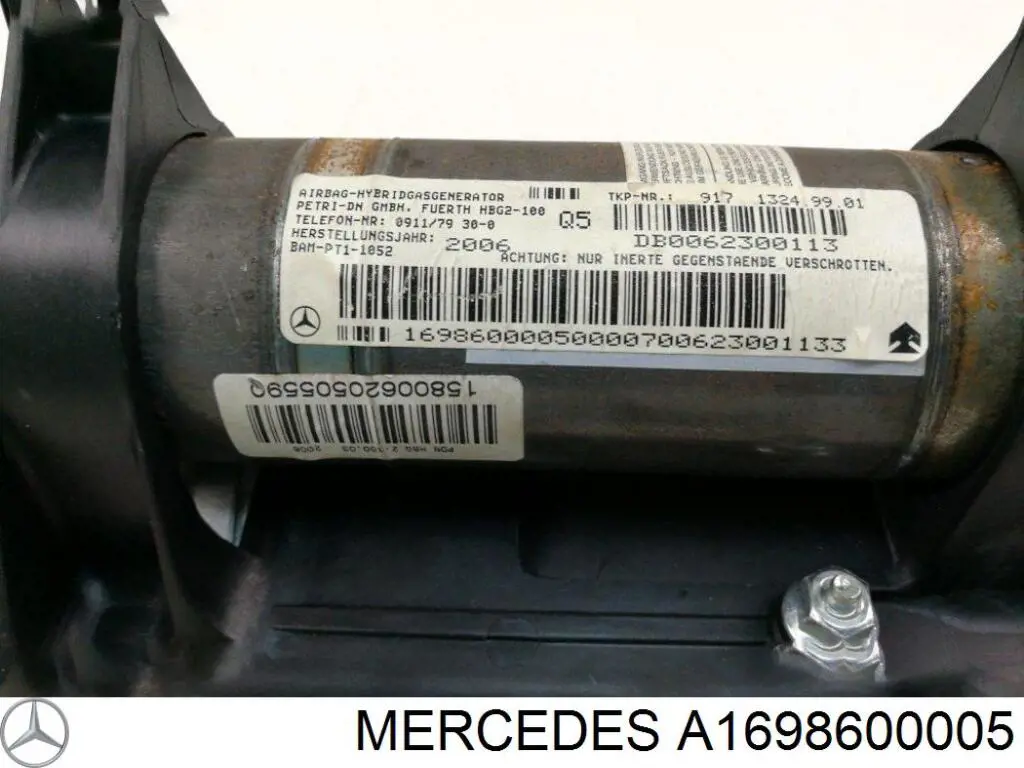 Подушка безпеки, пасажирська, AIRBAG A1698600005 Mercedes