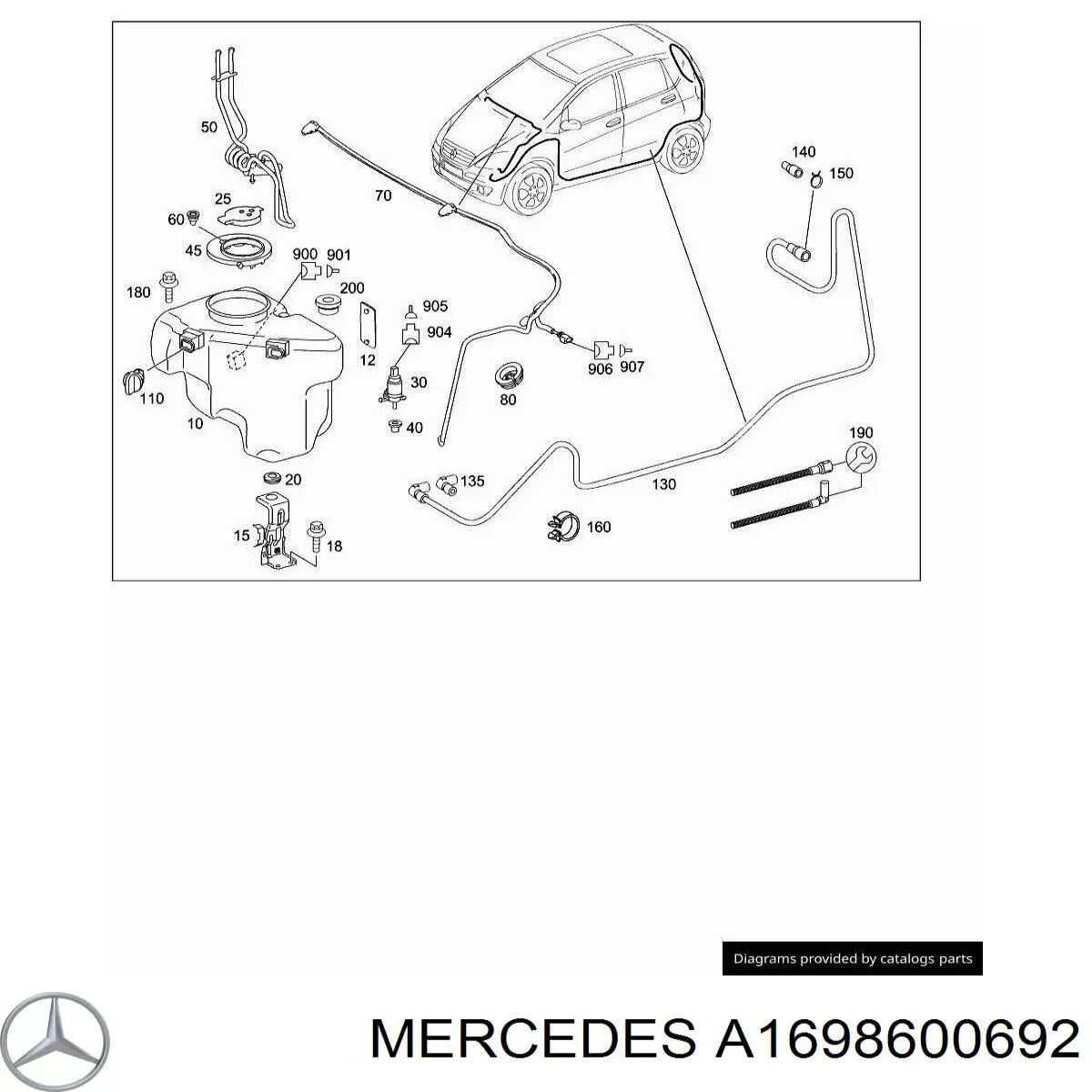  Mercedes A1698600692 ціна, від 12.67 USD