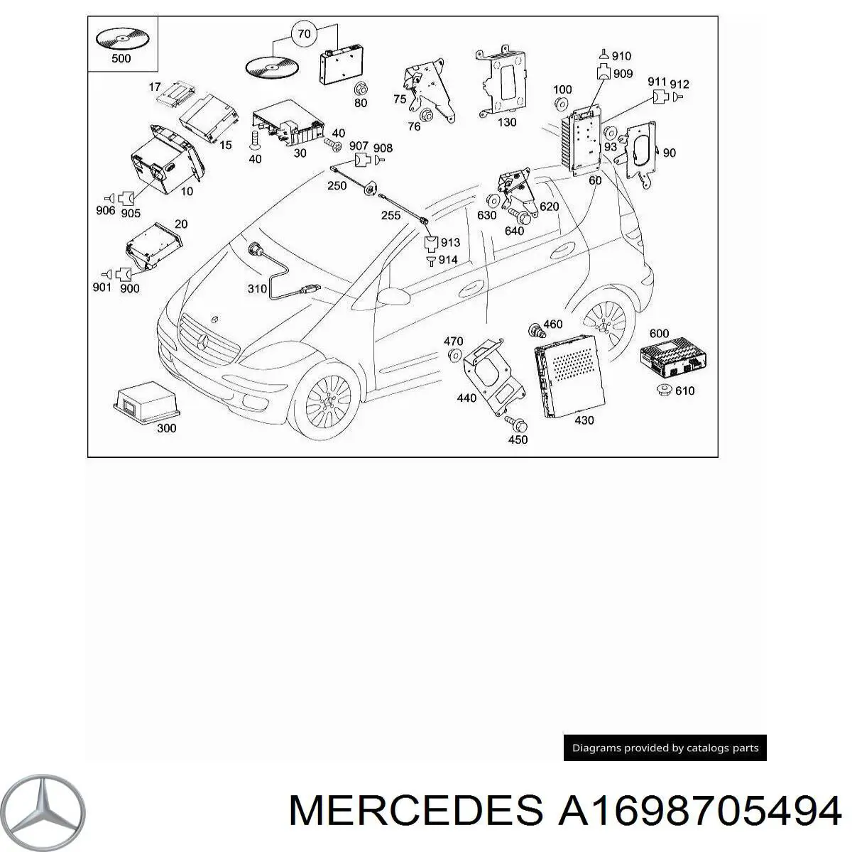 Купити A1698705494 Mercedes Магнітола