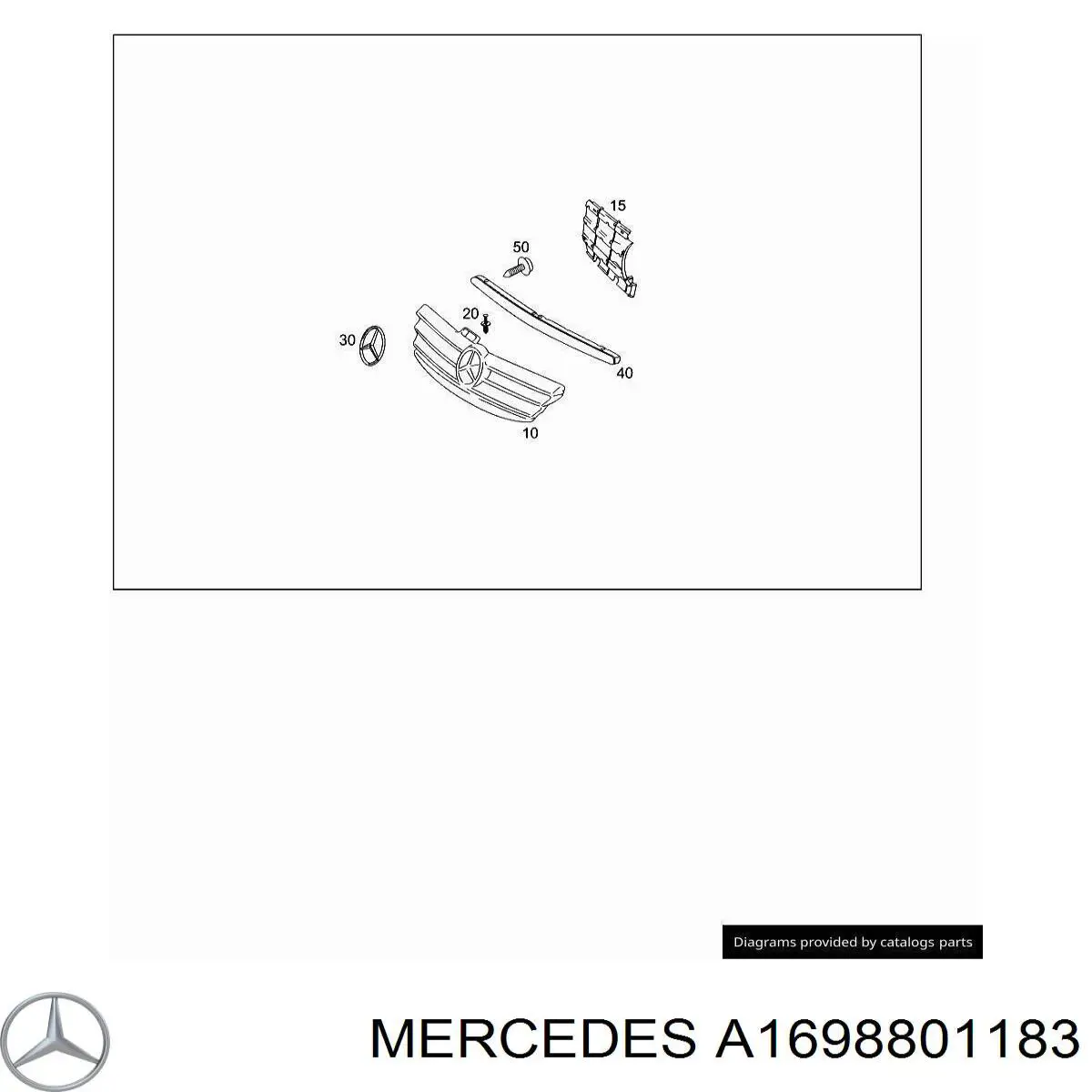 A1698801183 Mercedes Решітка радіатора