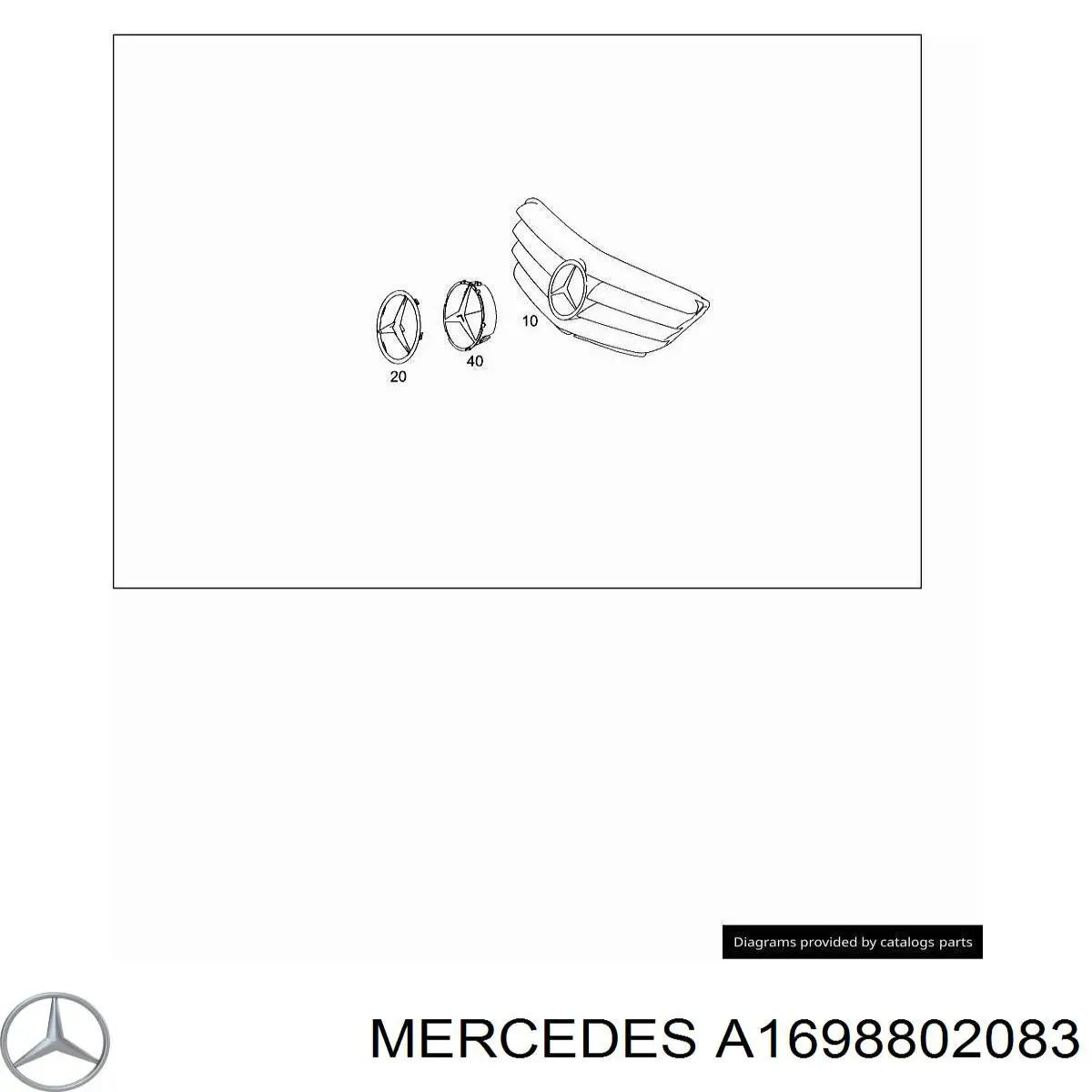 Облицювання радіатора Mercedes A1698802083 ціна, від 154.55 USD