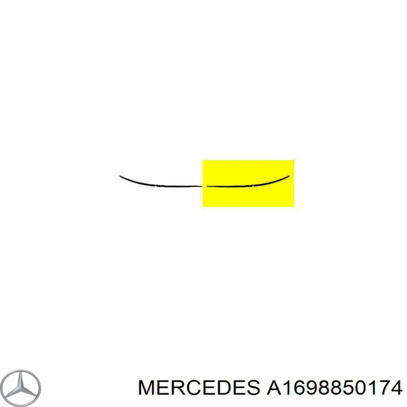 A1698850174 Mercedes молдинг переднього бампера, лівий
