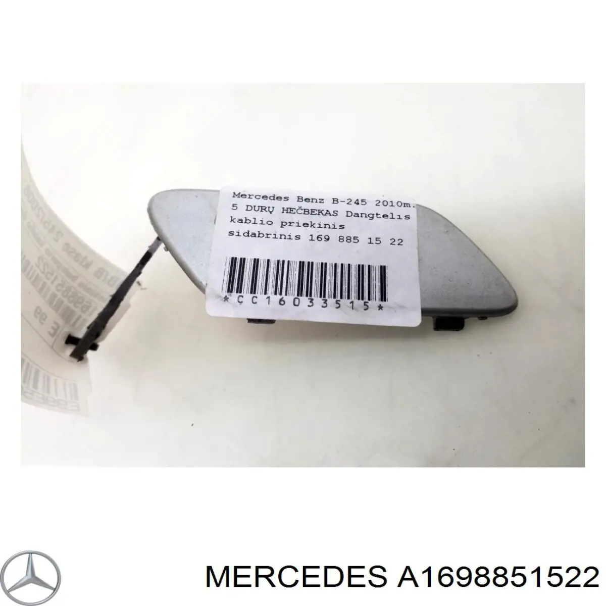 Купити A1698851522 Mercedes Заглушка бампера буксирувального гака, передня ліва