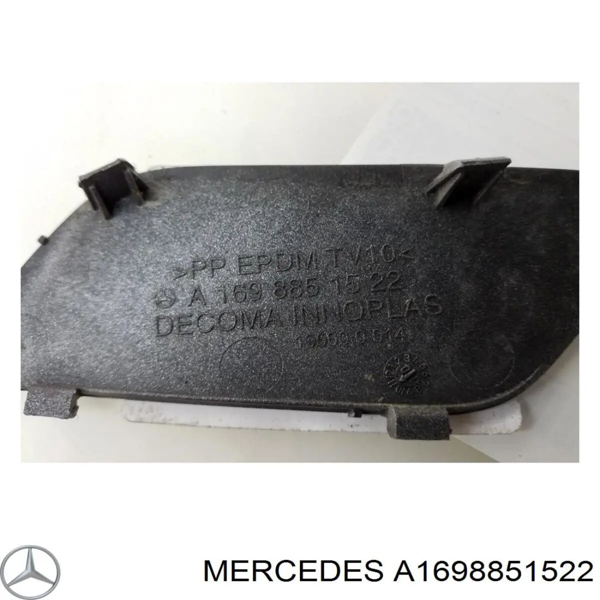 Заглушка бампера буксирувального гака, передня ліва A1698851522 Mercedes
