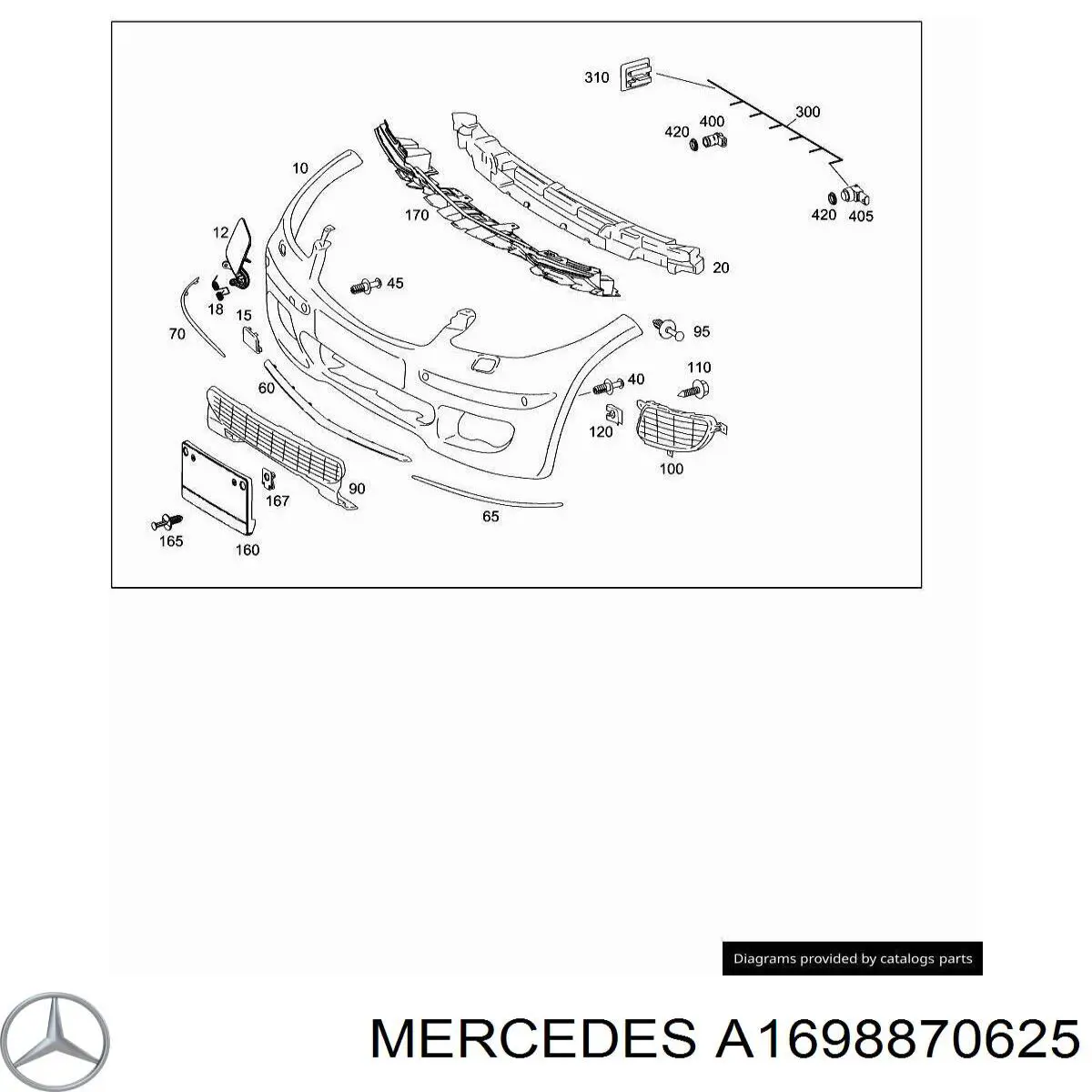  Mercedes A1698870625 ціна, від 20.52 USD
