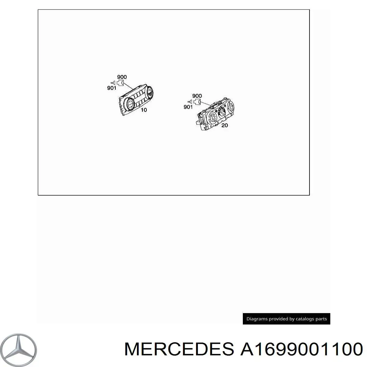 Купити A1698301685 Mercedes Блок управління пічкою
