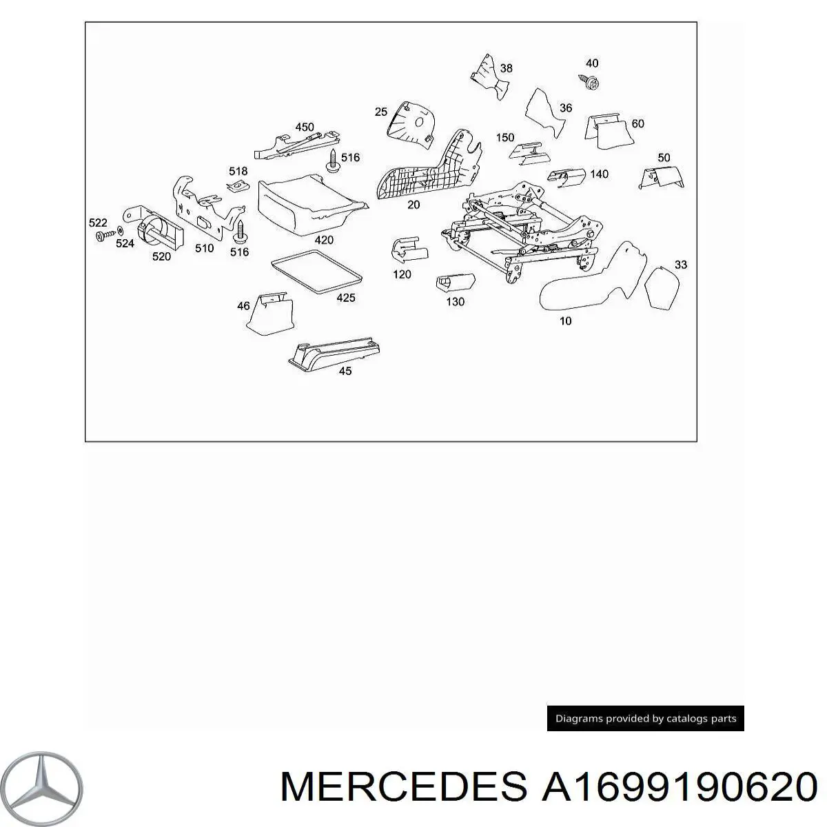  Mercedes A1699190620 ціна, від 16.47 USD